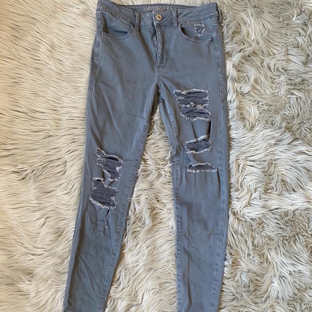 2/$40 AE Distressed Jegging Jeans